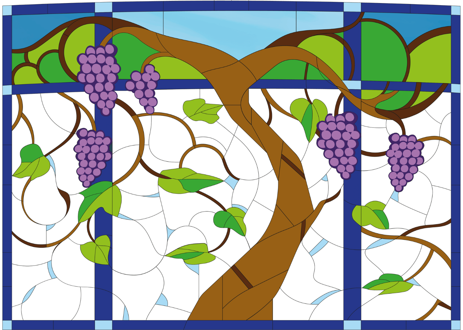 vigne creation e1778504387566 | Vitrail d'Orée, Atelier de création et de restauration de vitraux à Bruxelles.